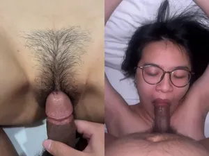 Xoạc em học sinh chubby kính cận ra nước lồn đê mê